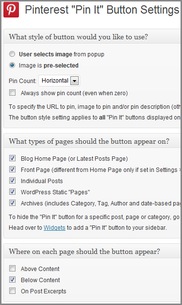 Pin It Plugin for WordPress