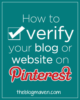 How to Verify Your Blog on Pinterest | The Blog Maven