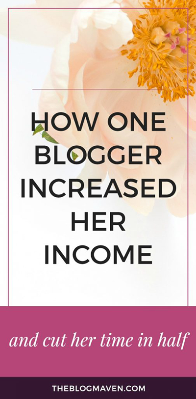 How one blogger increased her income while cutting her time in half